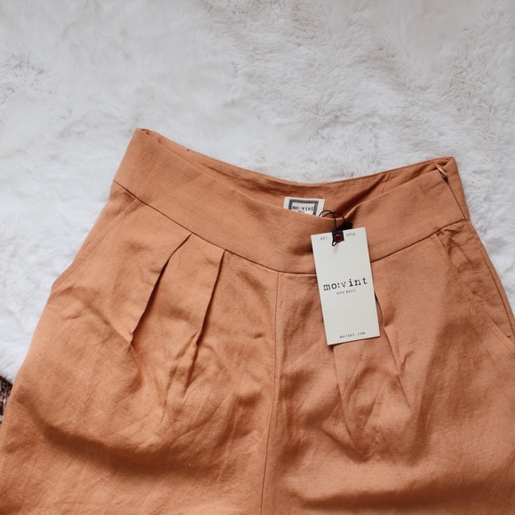 BUY NOW SALE Mo:vint Safari Linen Pleated Shorts - Picture 10 of 16